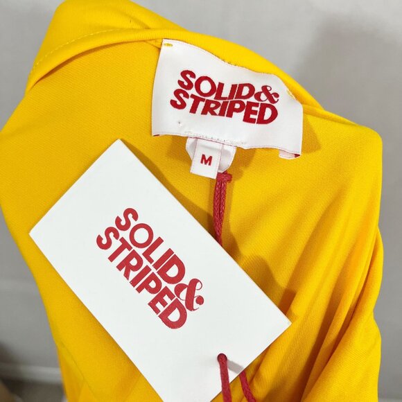 NEW Solid & Striped Bailey Mini Dress Jersey Butterscotch Cut Out Knotted MEDIUM - Picture 3 of 6